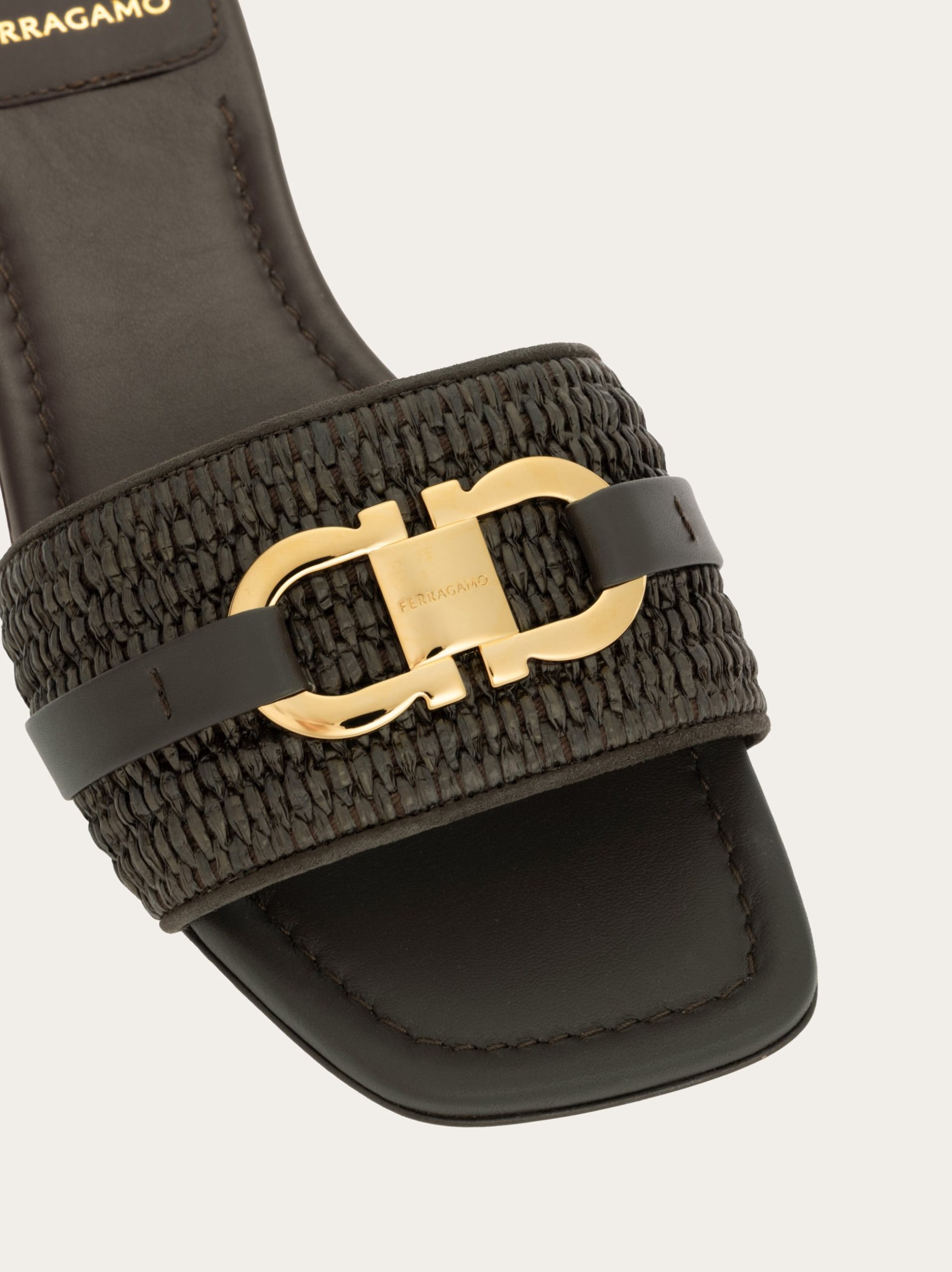 Ferragamo Flat slide with Gancini ornament - Image 3